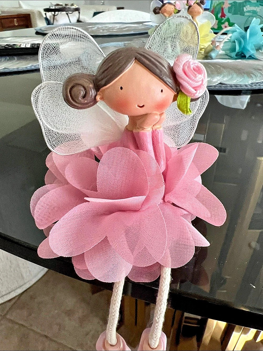 Floral Fairy Girl Decor Set Pink & Blue Like New